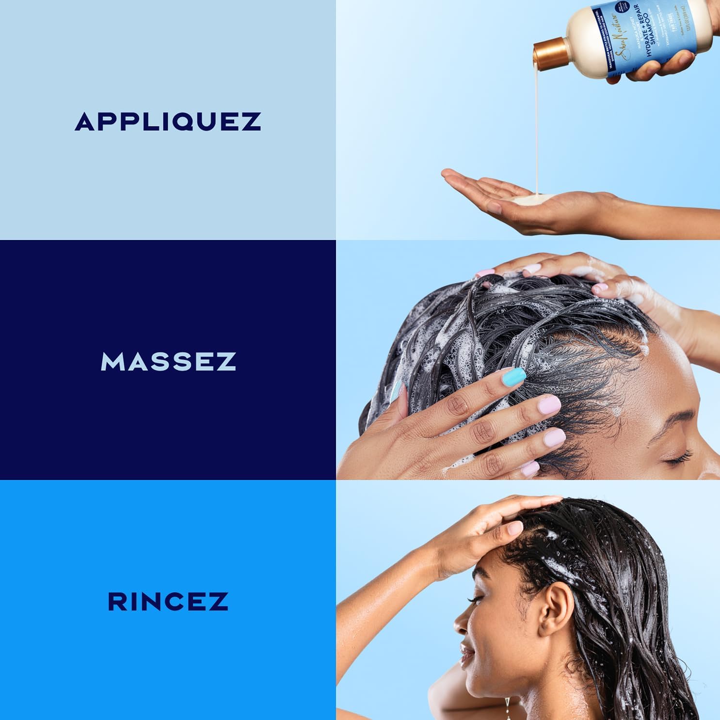 Thumbnail 5 de Shampooing SHEA MOISTURE Miel de Manuka et Yaourt – Hydrate & Repair, cheveux secs et fragiles (384 ml)