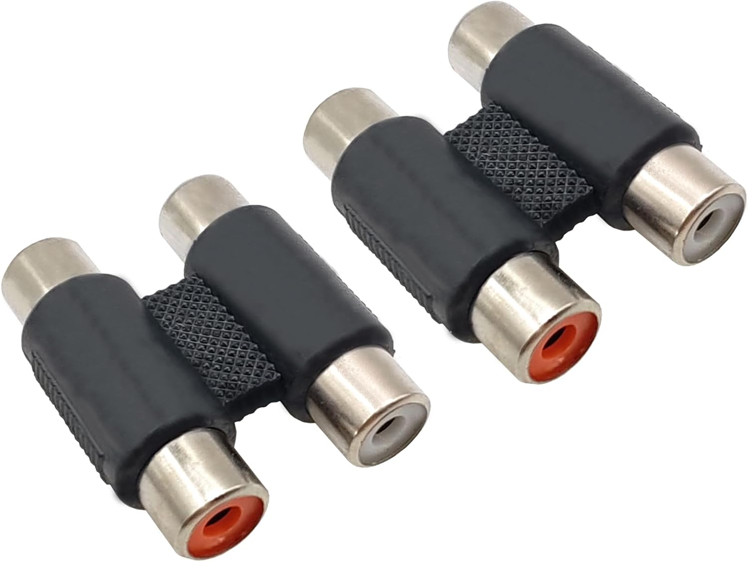 Detalle de Voluty Tek RCA Female-to-Female Adapters (2-Pack) for Audio/Video Connections