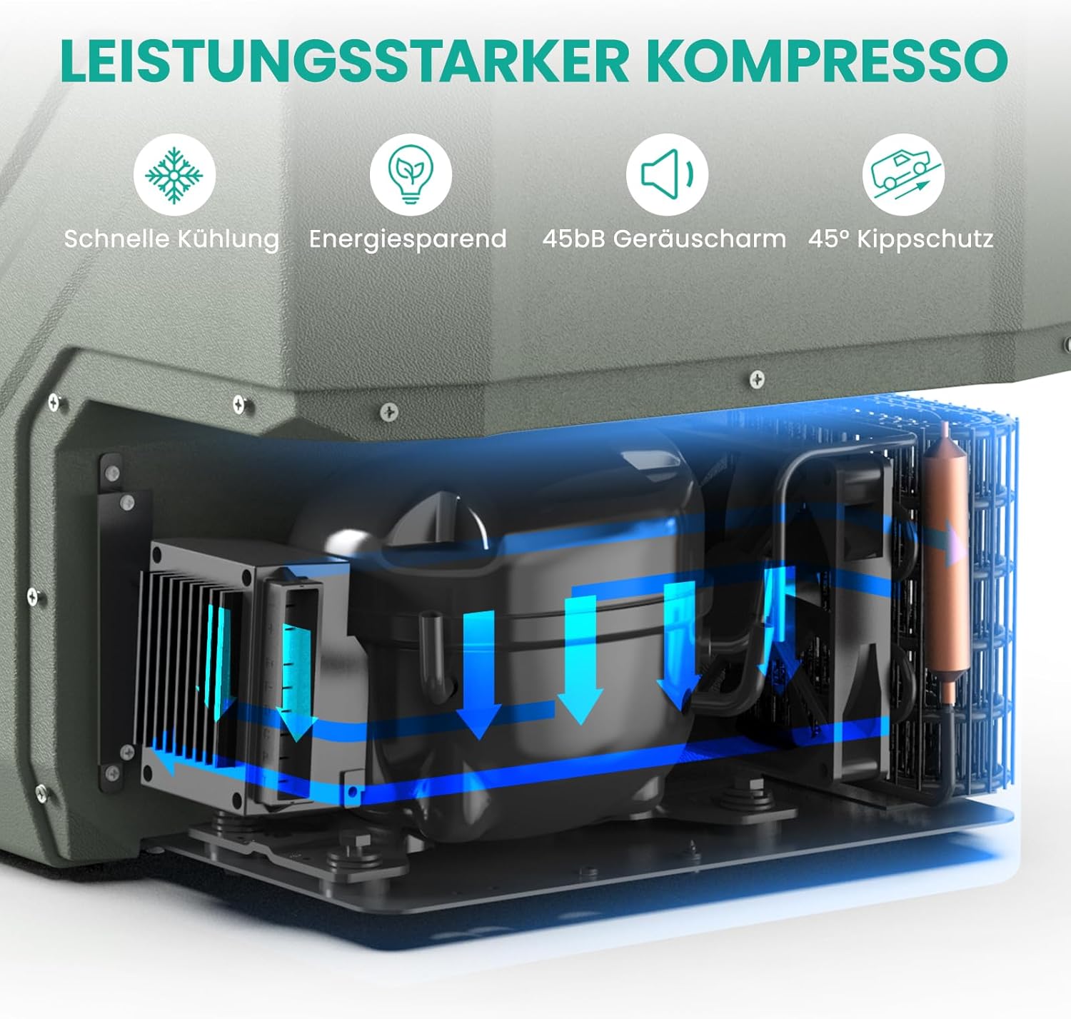 Thumbnail 5 de Alpicool 39L Kompressor Kühlbox Dual Zone – mobiler 12/24V & 230V Kühlschrank für Auto, Camping und Reisen