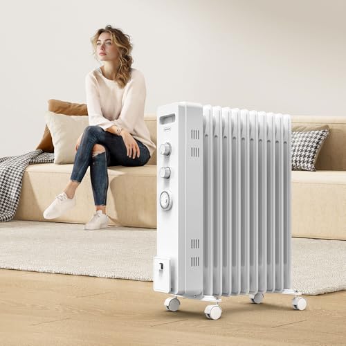 Thumbnail 10 de VonHaus Oil Filled Radiator 11 Fins – 2500W with 24-Hour Timer