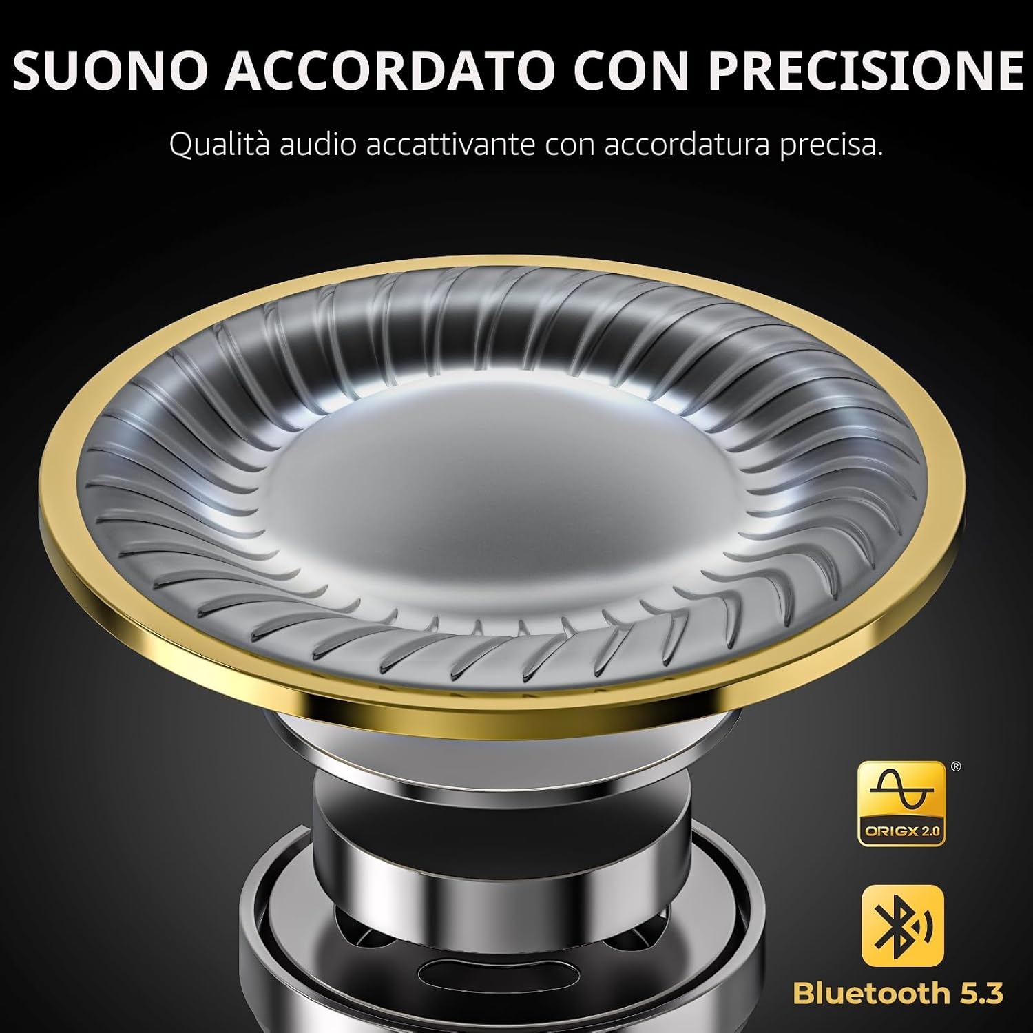 Detalle de TOZO T10: Auricolari Bluetooth 5.3 con Controlli Touch, EQ OrigX 2.0 e IPX8