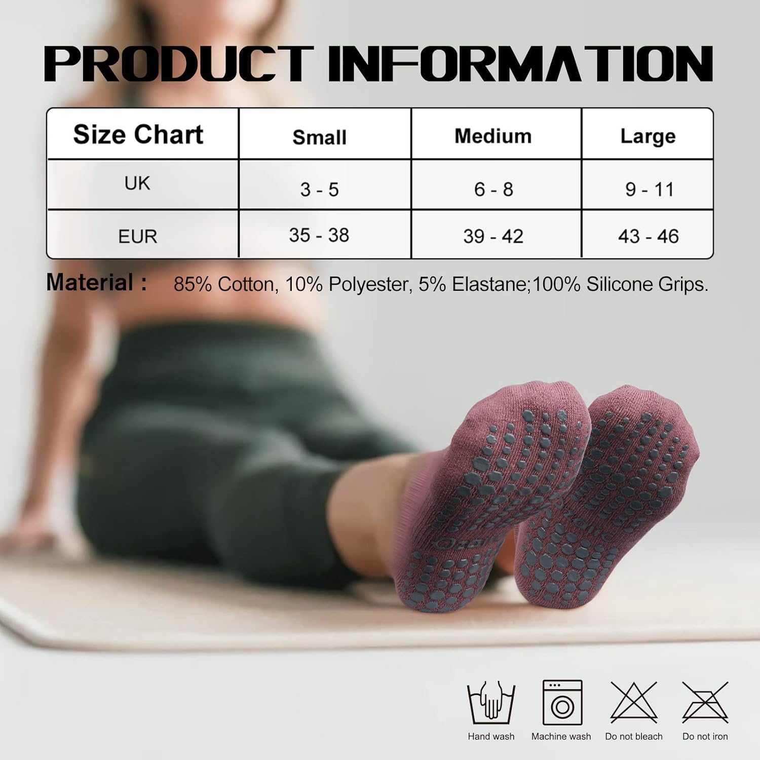 Thumbnail 2 de Ozaiic Yoga Socks with Grips: Non-Slip Cushioned Socks for Yoga, Pilates and More