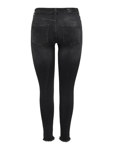 Thumbnail 8 de ONLY NOS Damen Skinny Jeans onlBLUSH MID ANK RAW – Schwarz, Gr. W32/L30 (Herstellergröße XL)