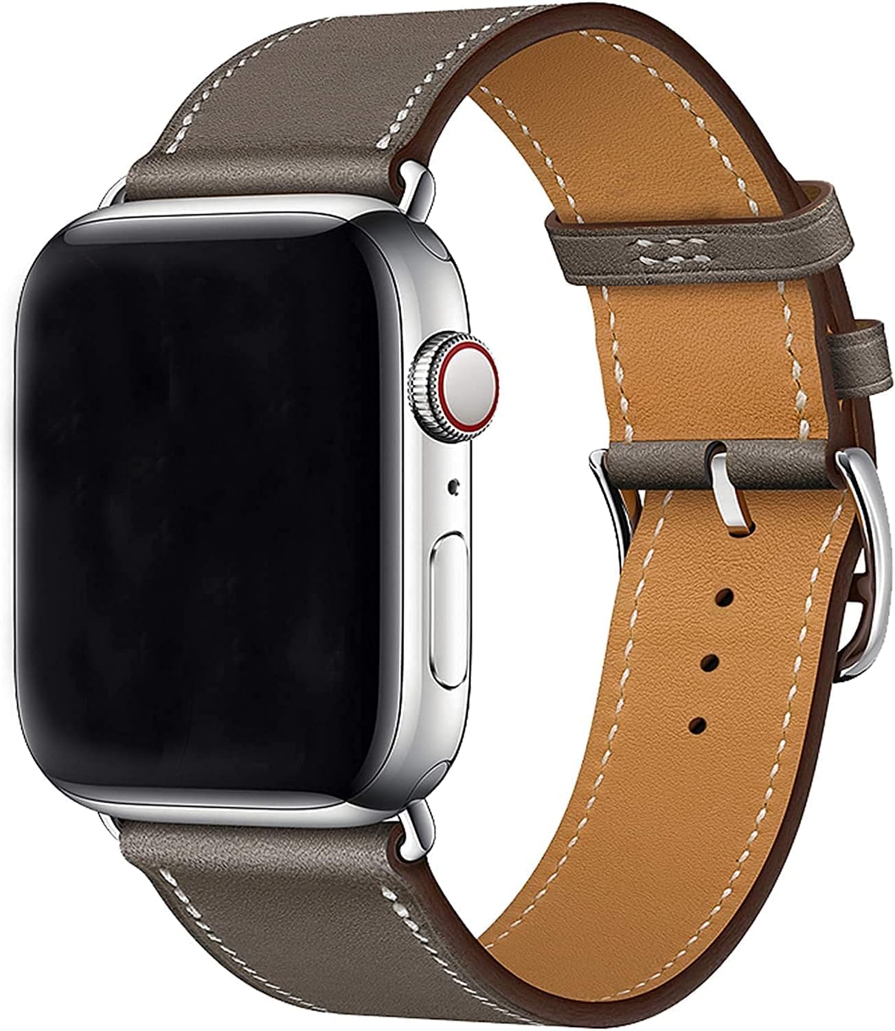 Thumbnail 5 de Fleshy Leaf Genuine Leather Apple Watch Strap — 38/40/41/42/44/45/46/49mm compatibility