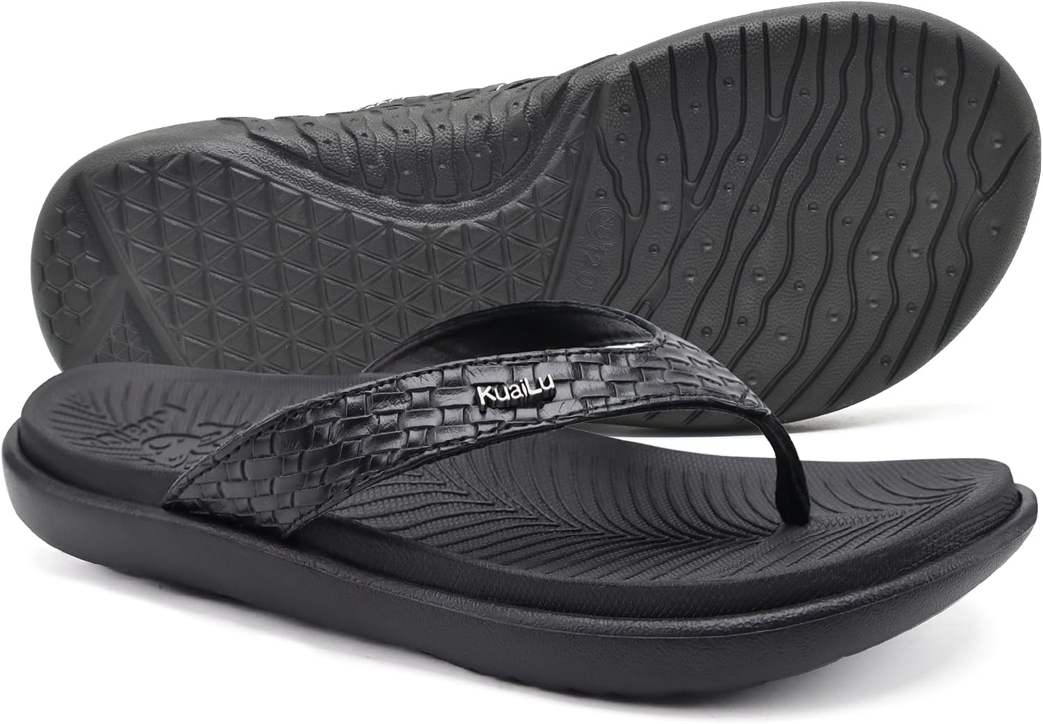 Detalle de KuaiLu Women's Flip Flops with Arch Support and Cushioned Insole