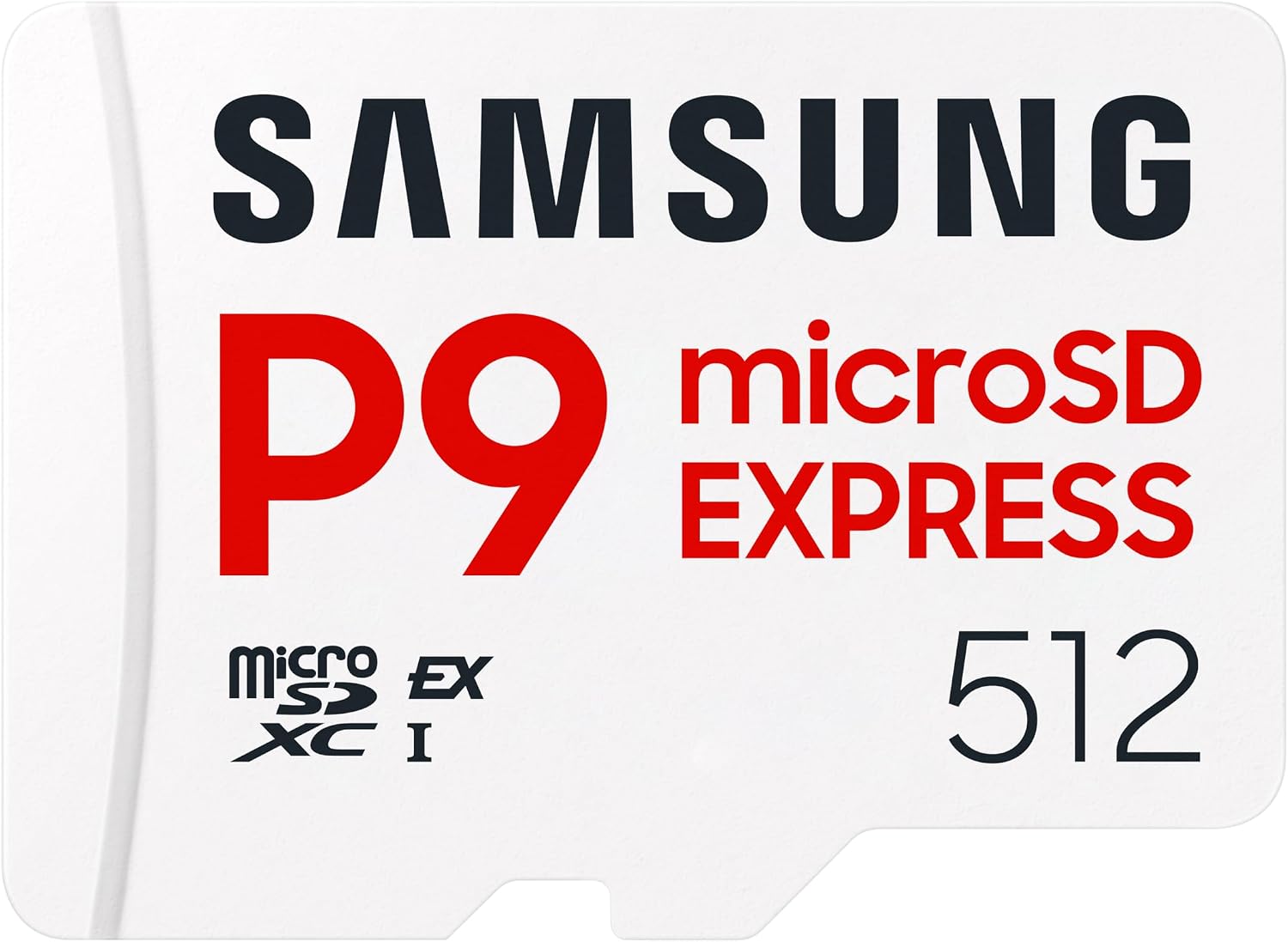 Detalle de Samsung P9 Express microSD 512 GB (MB-MK512T/WW) — high-speed memory card for Nintendo Switch 2, consoles and cameras