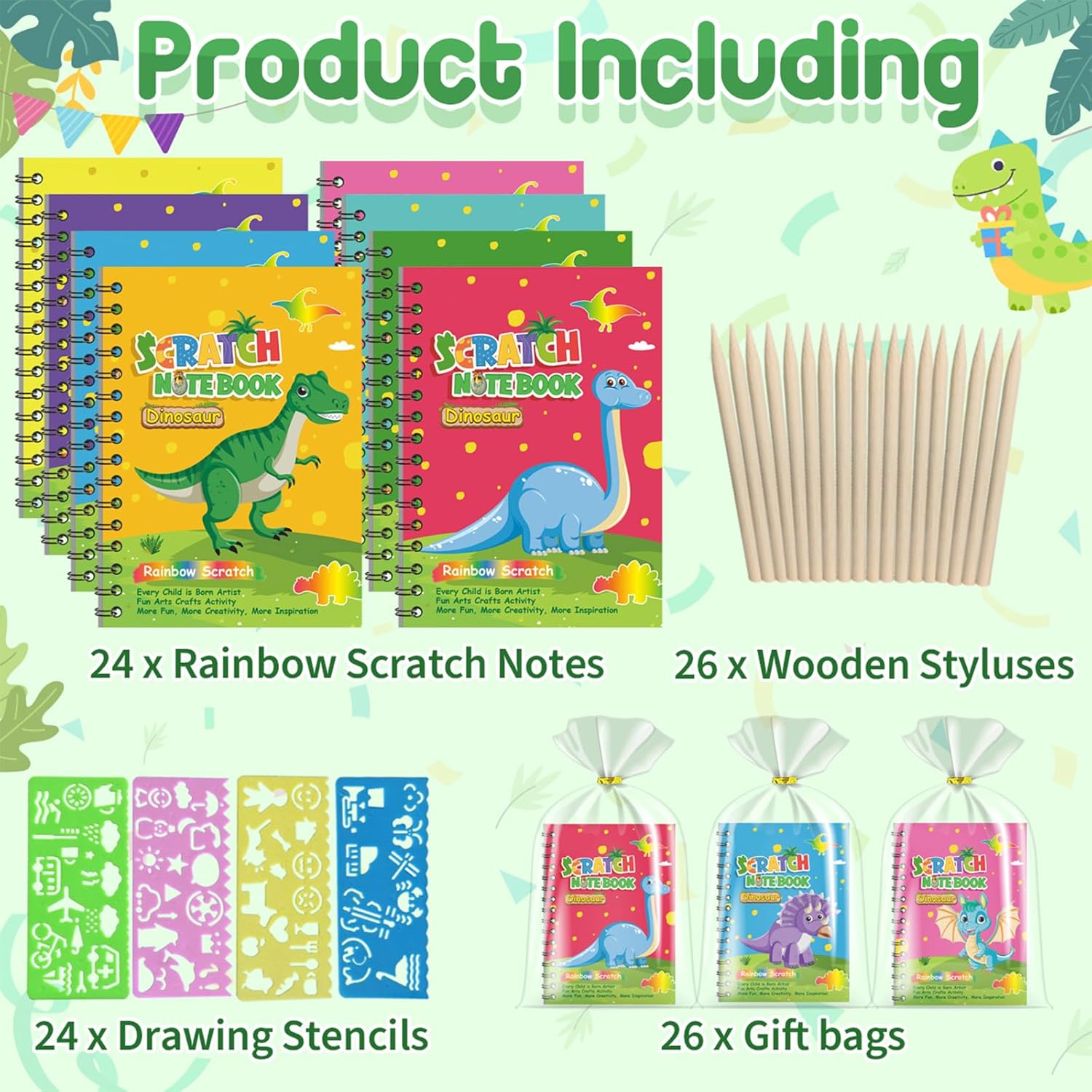 Thumbnail 1 de LIKYMO scratch art party fillers 24-pack