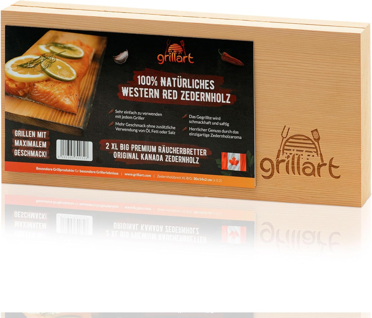 Detalle de grillart Grillbretter mit 2 cm Zederholz