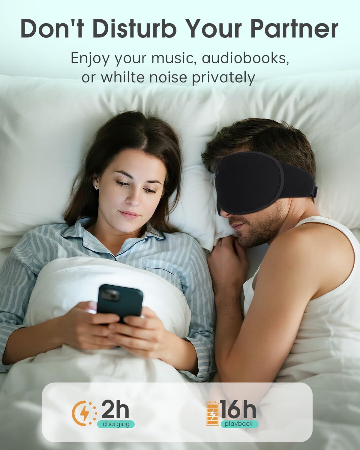 Thumbnail 5 de MUSICOZY Sleep Mask Headphones Bluetooth 5.4