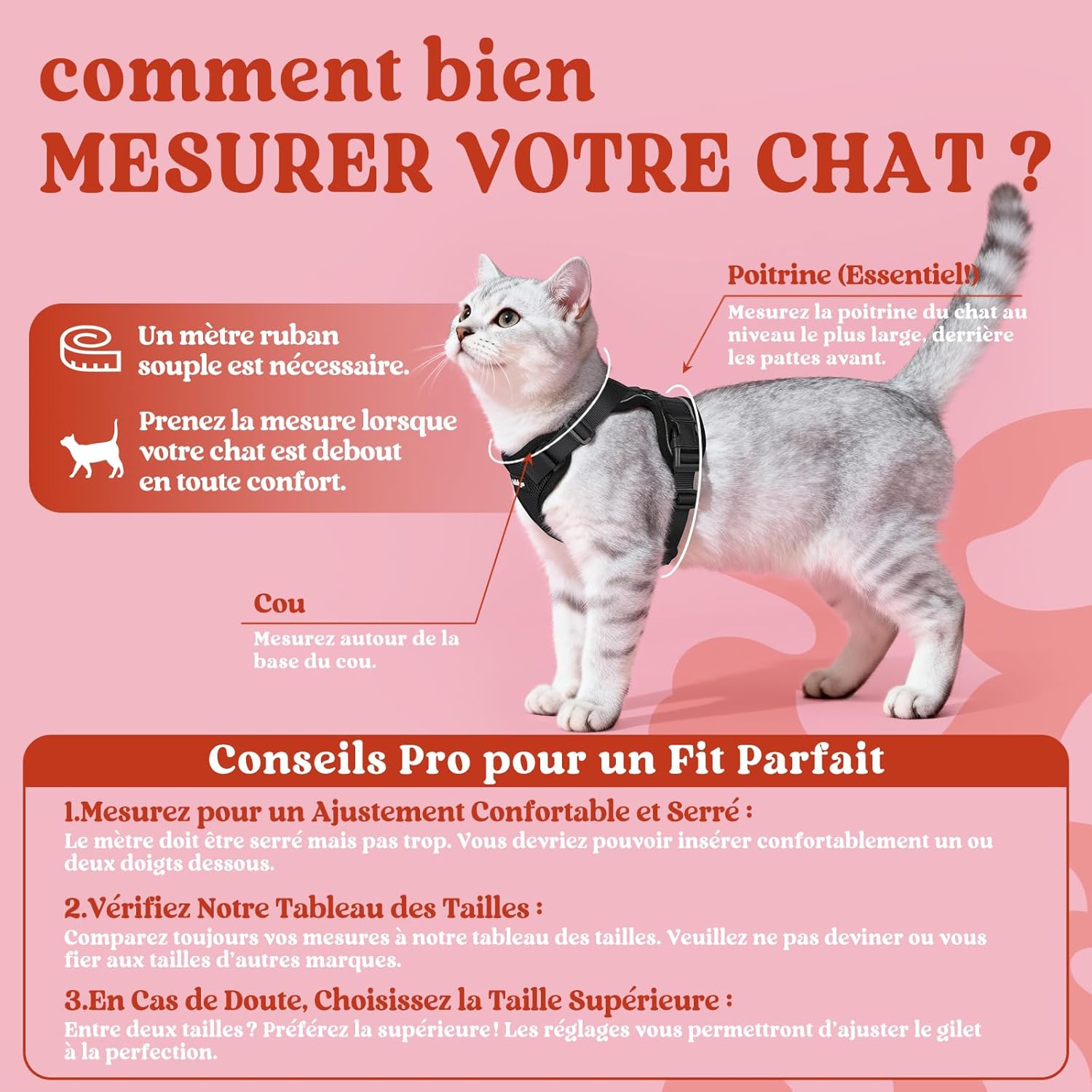 Thumbnail 1 de rabbitgoo Harnais Chat S Laisse Noir