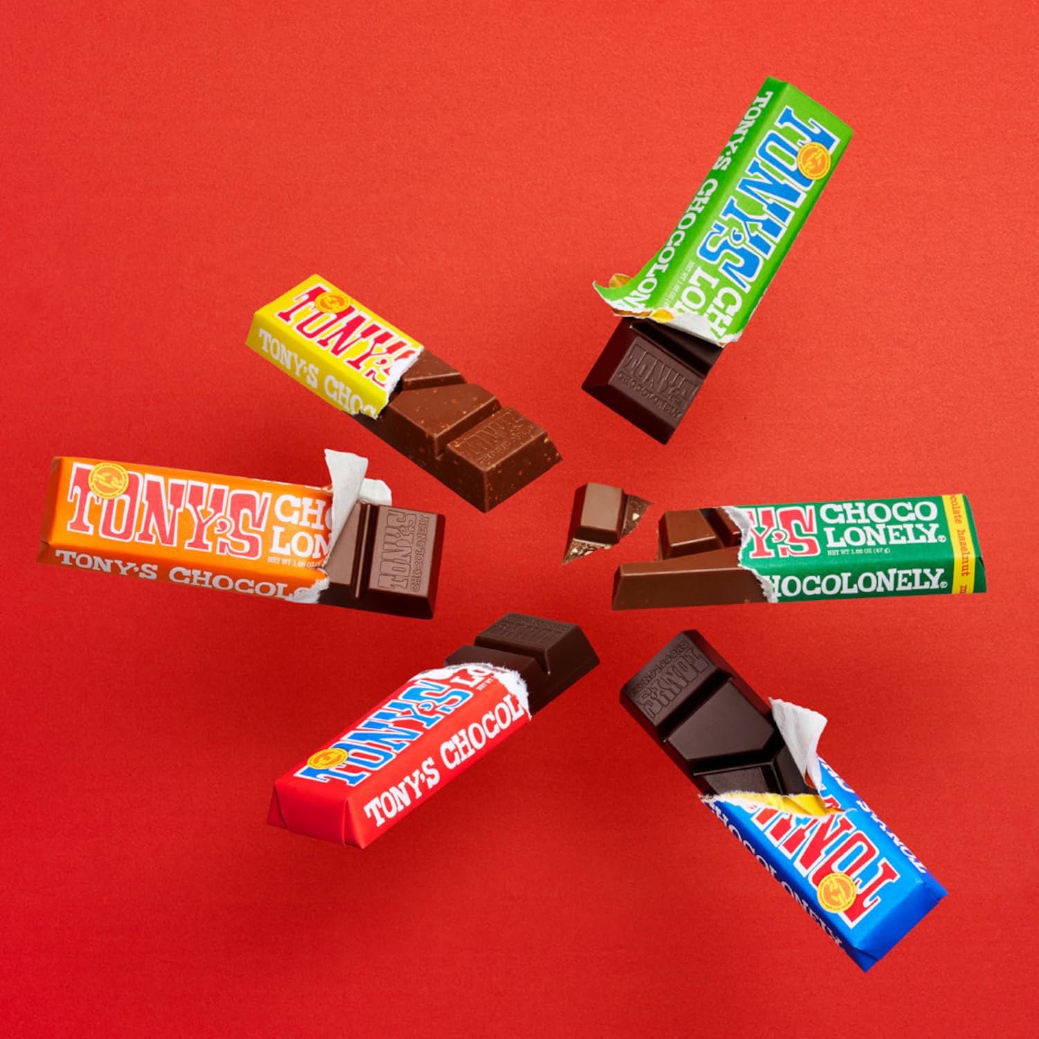 Thumbnail 5 de Tony’s Chocolonely Rainbow Tasting Pack (6er Set, 288 g) – Geschenkverpackung mit 6 Schokoriegeln ohne Palmöl