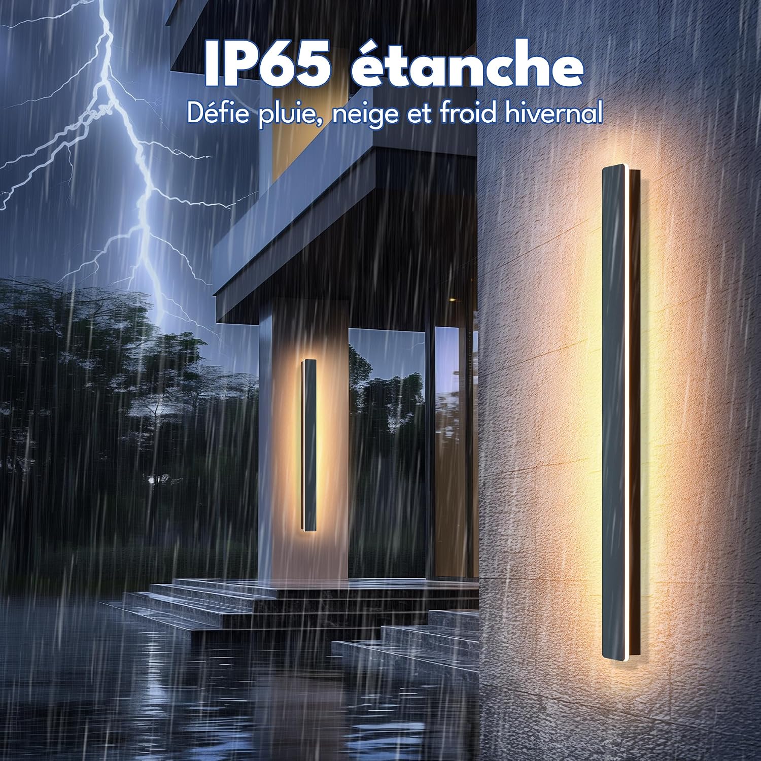 Thumbnail 2 de Applique LED murale 20 W IP65, 100 cm