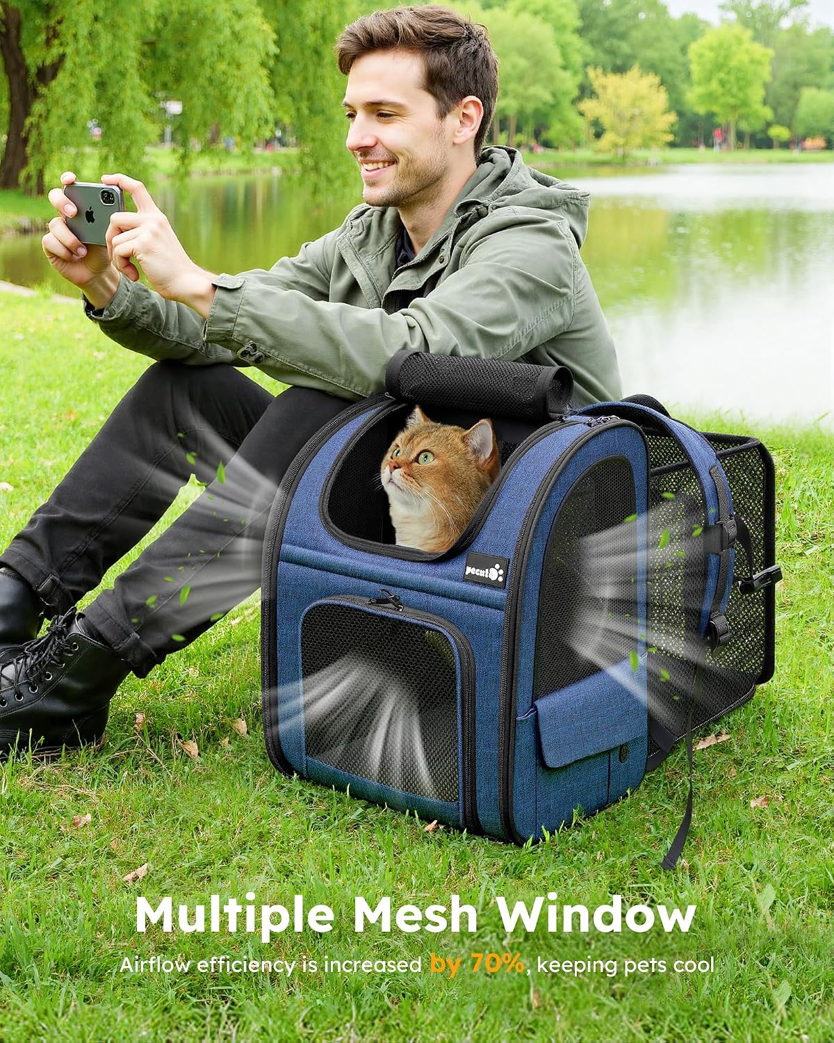 Thumbnail 6 de Pecute Cat Carrier Backpack for Pets Up to 11 lbs
