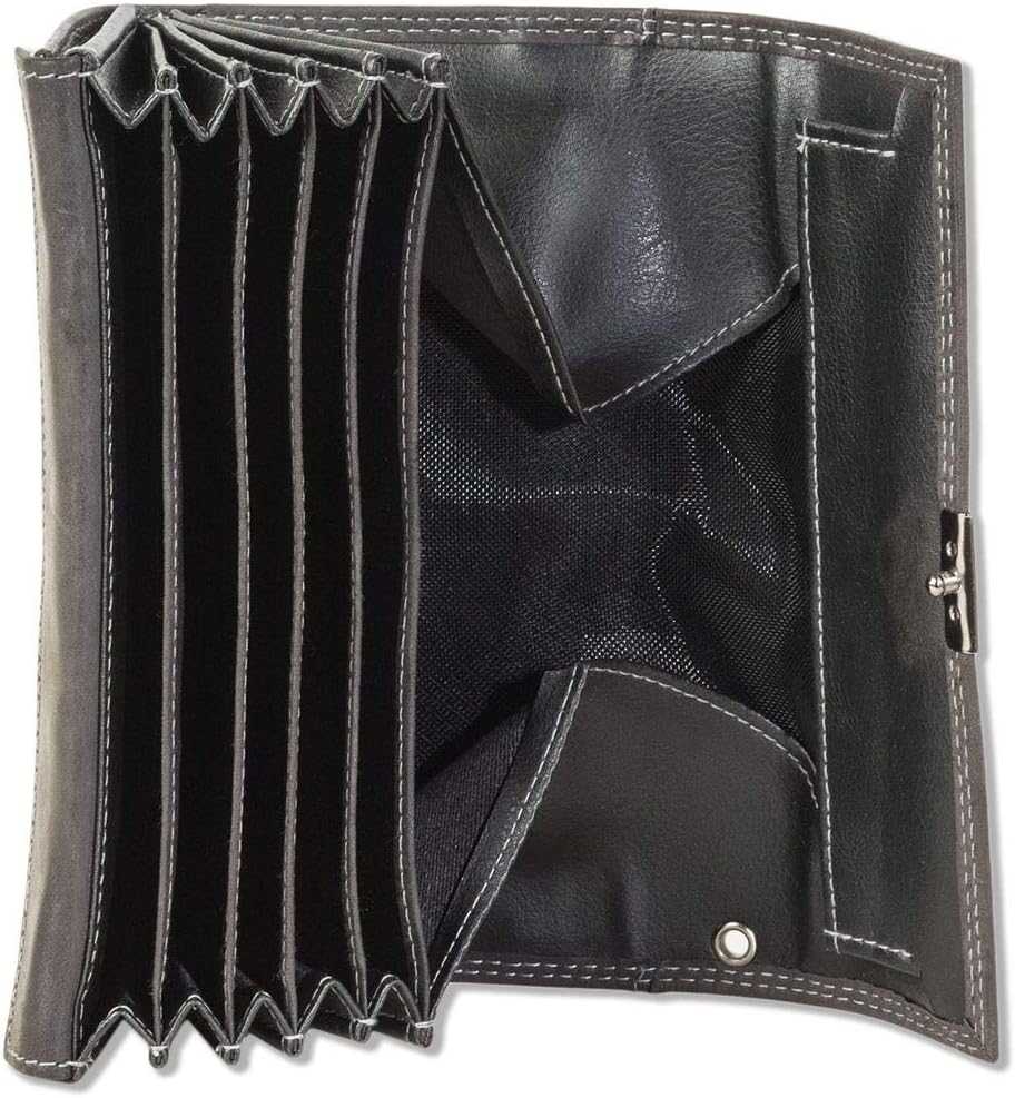 Thumbnail 2 de Woodland KELLNERBÖRSE TAXIBÖRSE Profi-Modell mit weichem Büffelleder in Anthrazit