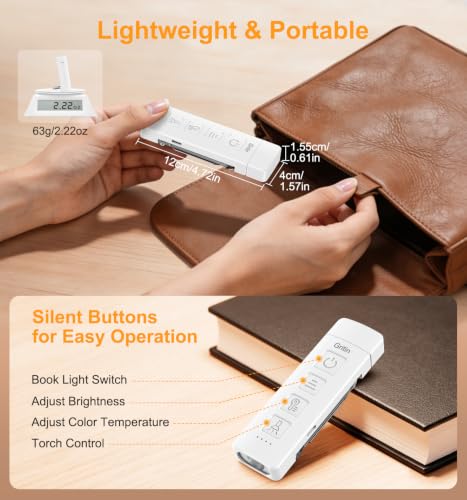 Thumbnail 8 de Gritin 2026 2a Gen Luce per Lettura Libri a Letto, 2in1 Luce Libro e Torcia