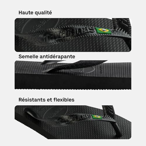 Thumbnail 3 de Havaianas Top Brasil Mixte FlipFlop Black 43 EU — Chaussures emblématiques, confort simple et durable
