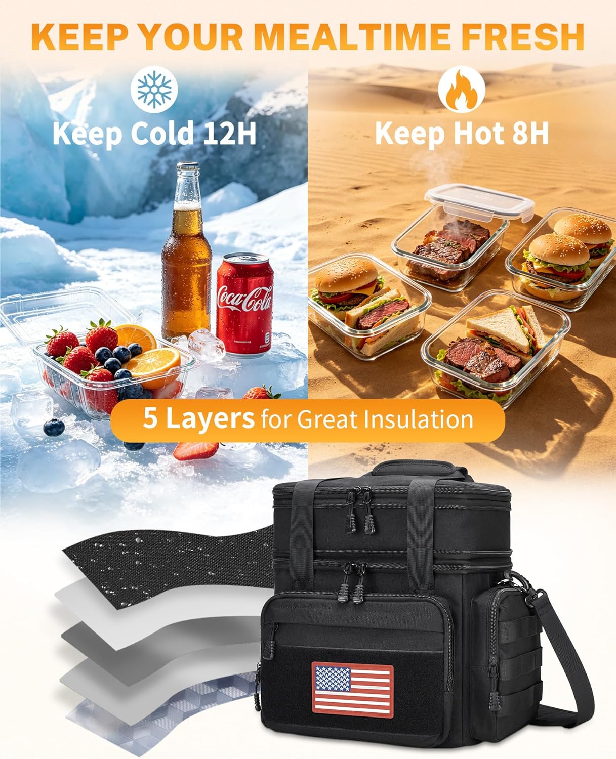 Thumbnail 4 de Gafetrey Tactical Lunch Box for Men