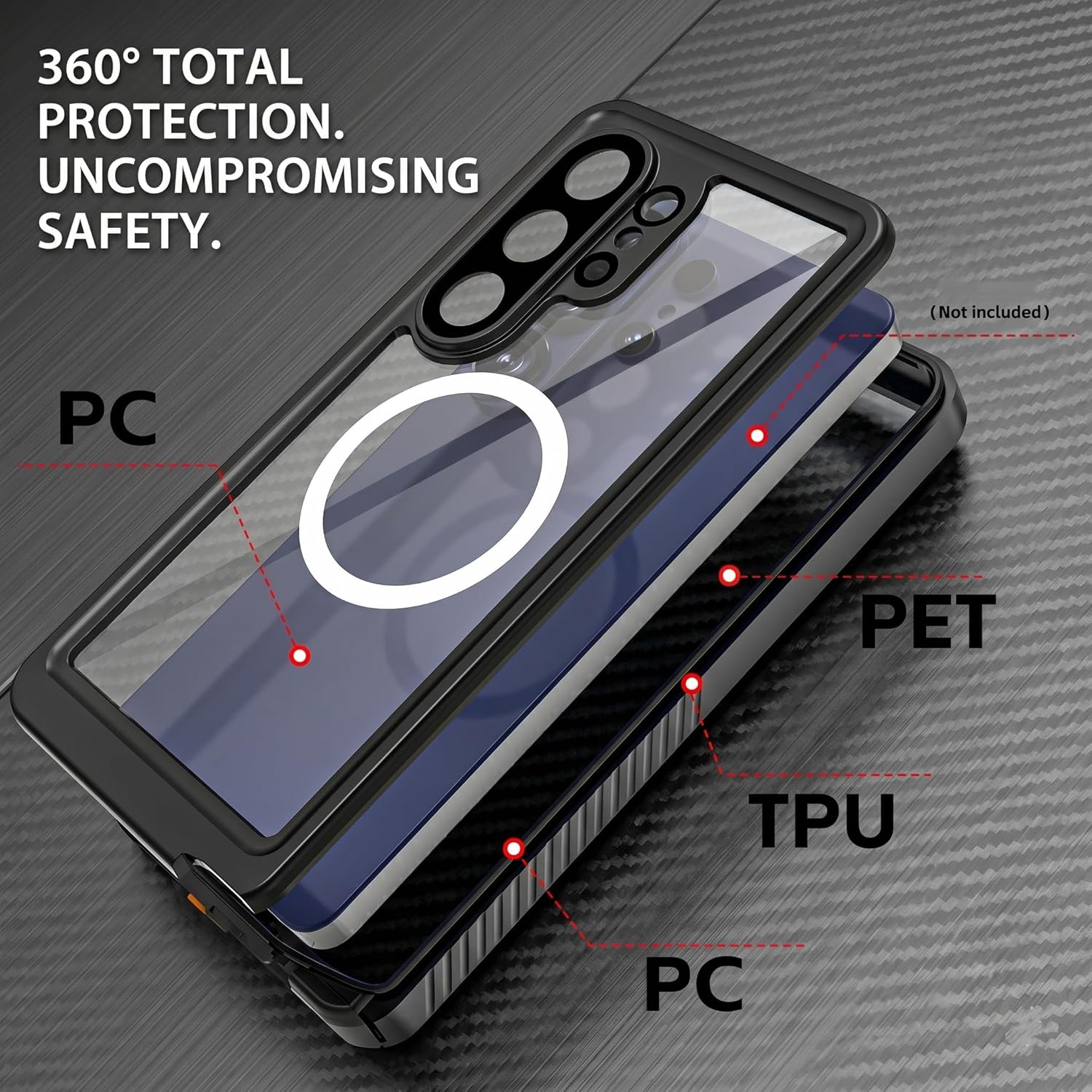 Thumbnail 6 de FYHCMC Magnetic Case for Samsung Galaxy S26 Ultra: Full‑Body Protection with Built‑in Screen and Camera Guard