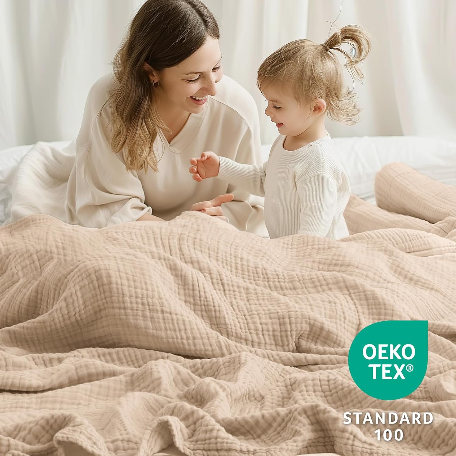 Thumbnail 5 de 100% Cotton 6-Layer Muslin Blanket, 50"x70"