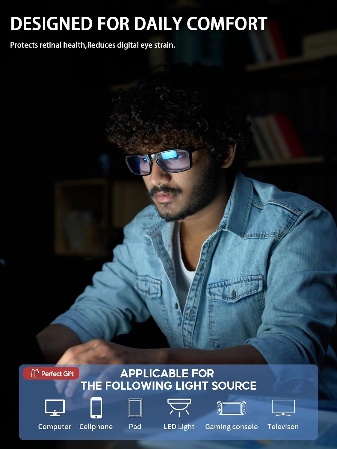 Thumbnail 6 de VMJFBJ Blue Light Blocking Glasses for Computer Use 👓