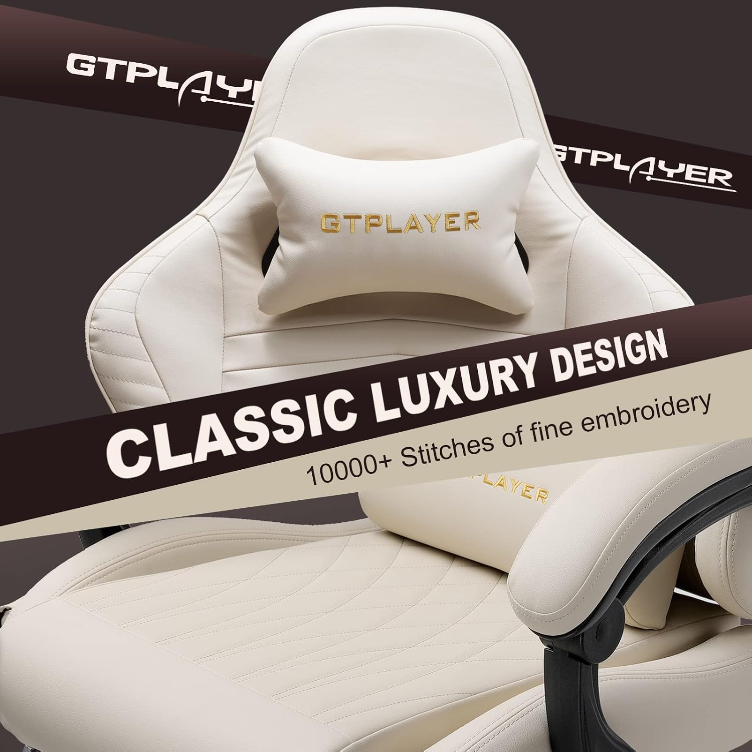 Thumbnail 4 de GTPLAYER CHAISE gamingstoel met Bluetooth-luidsprekers, voetensteun en lendenkussen