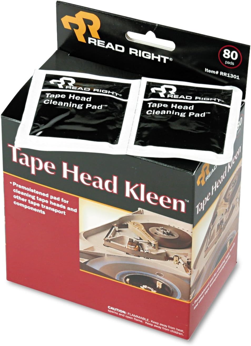 Detalle de Read Right Tape Head Kleen 80 Pads