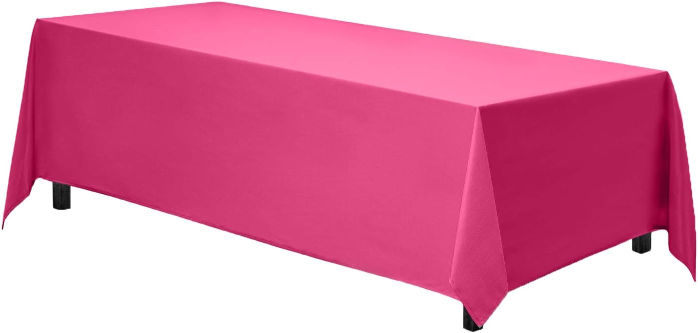 Detalle 2 de Gee Di Moda Rectangle Tablecloth 70 x 120 Inches in Fuchsia for 6–8 Foot Tables