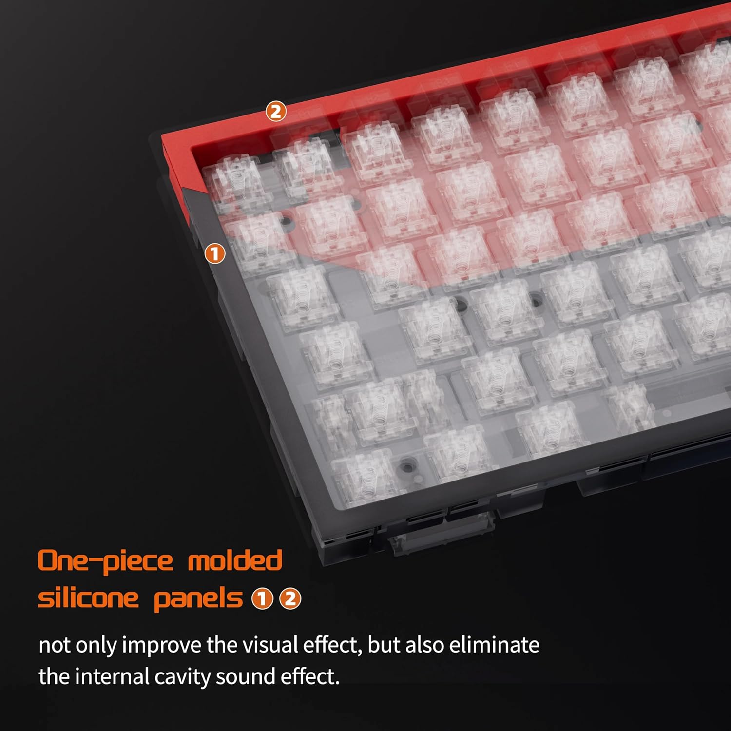 Detalle de DrunkDeer G75 Rapid Trigger Tastatur – RGB 75% Violet, magnetische Schalter