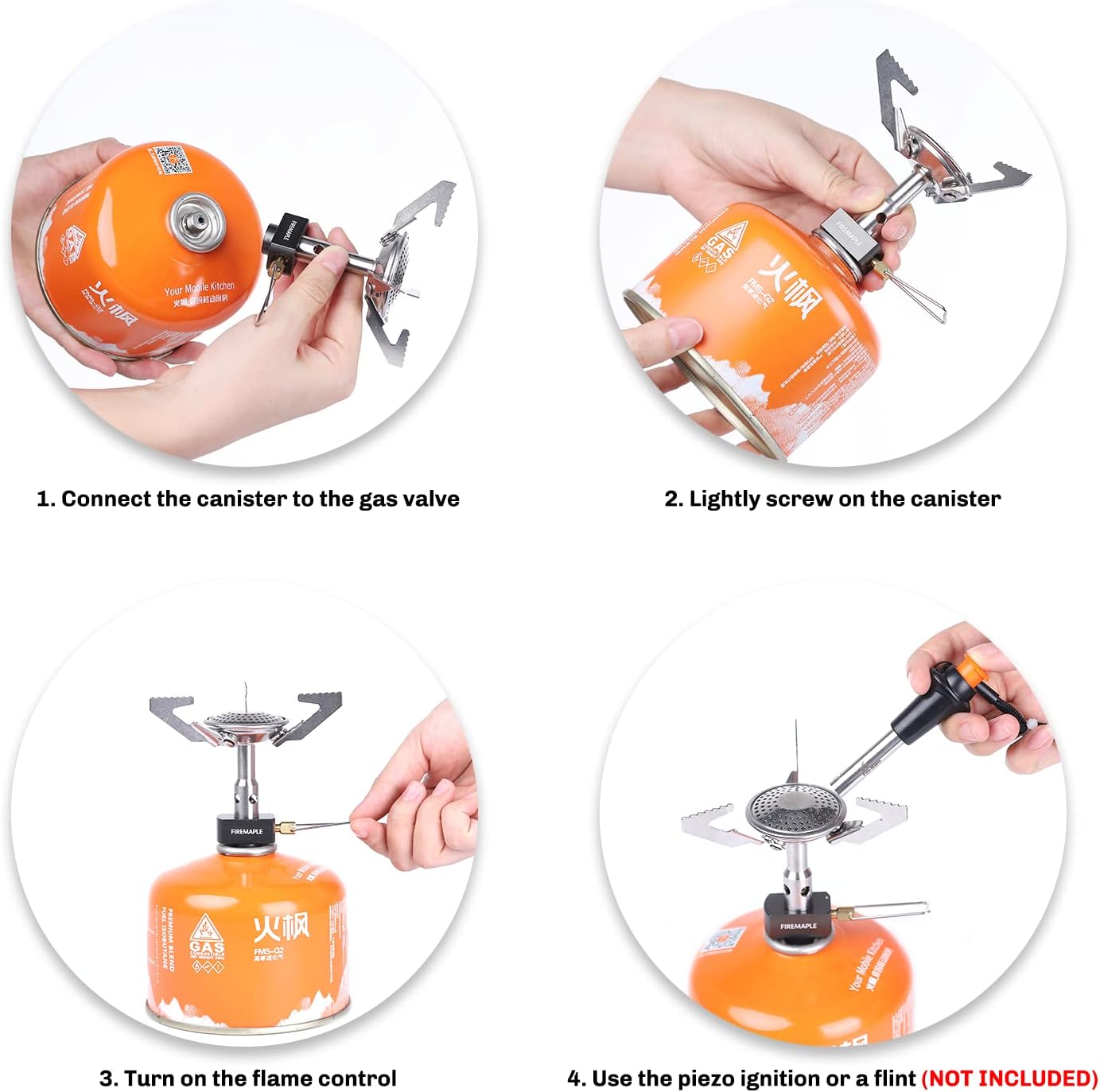 Detalle 2 de Fire-Maple Mini Estufa Camping 3100W ultraligera