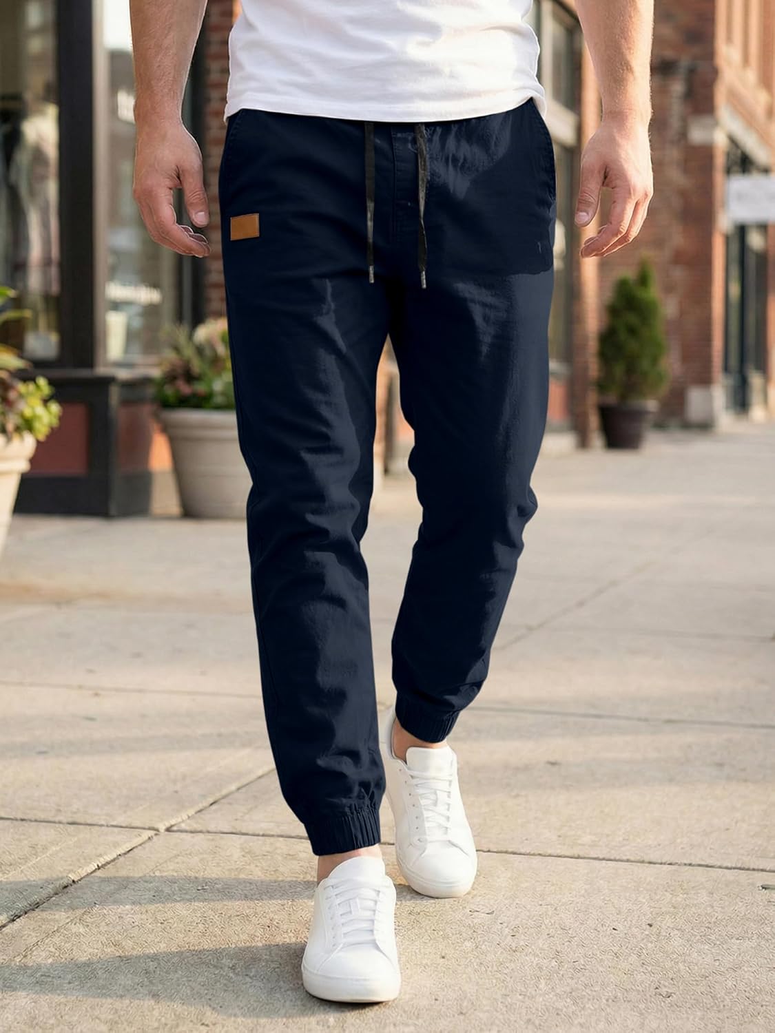 Thumbnail 2 de JMIERR Mens Casual Joggers Pants — Cotton ElastiC Twill with Drawstring Waist