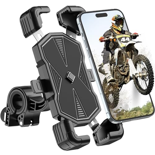 Imagen de Support Téléphone Vélo et Moto Estralia – rotation 360° et guidon 25–35 mm, compatible 5,5" à 7,0 en OfertitasTOP