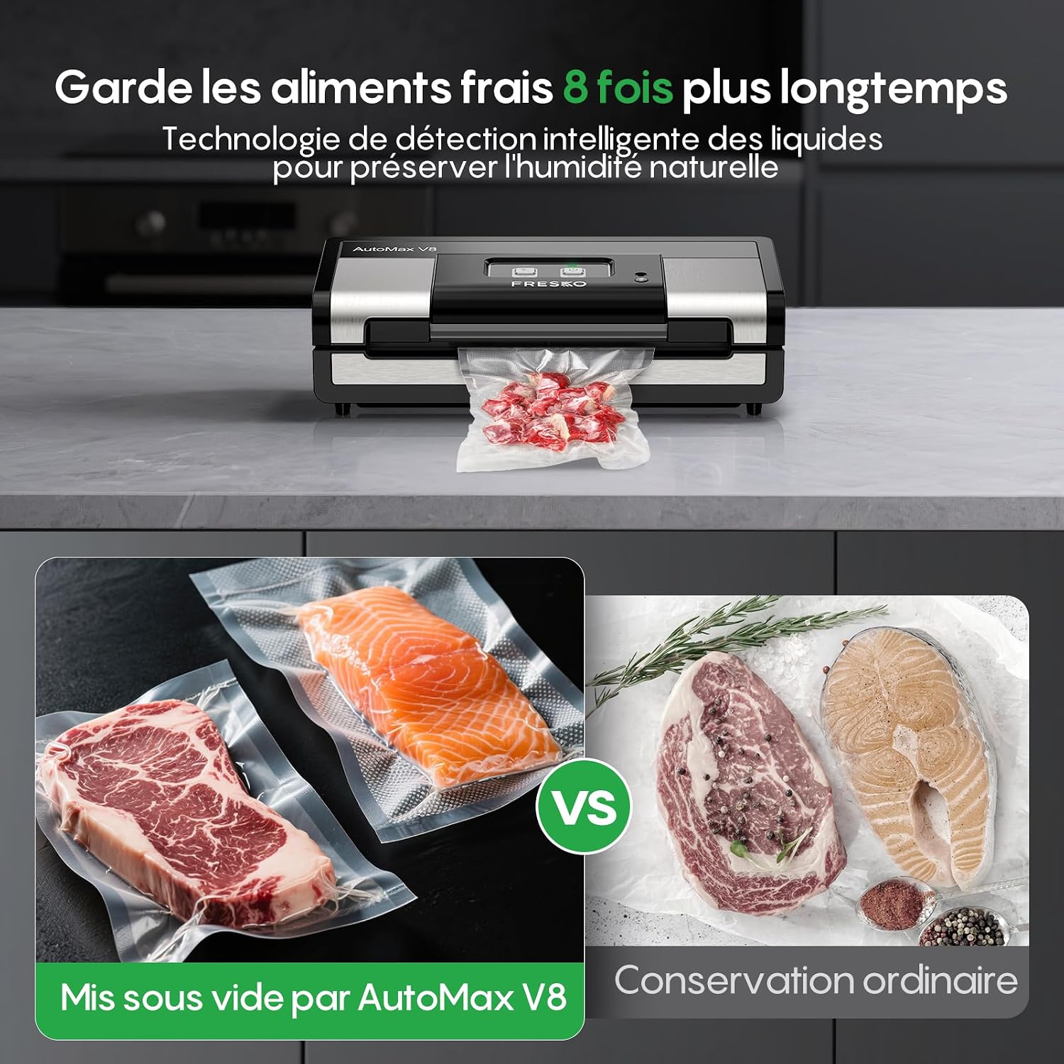 Thumbnail 2 de FRESKO Automatique Machine Sous Vide 140 W AutoMax V8