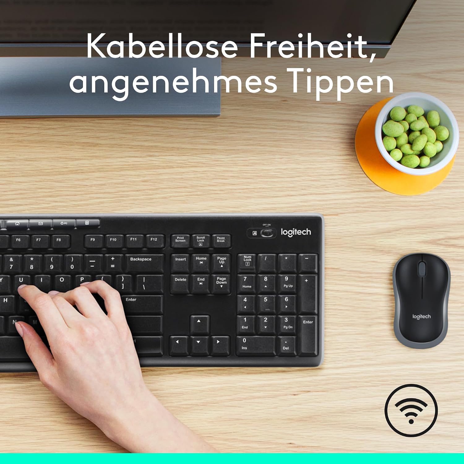 Detalle 2 de Logitech MK270 Kabelloses Set mit Tastatur und Maus für Windows