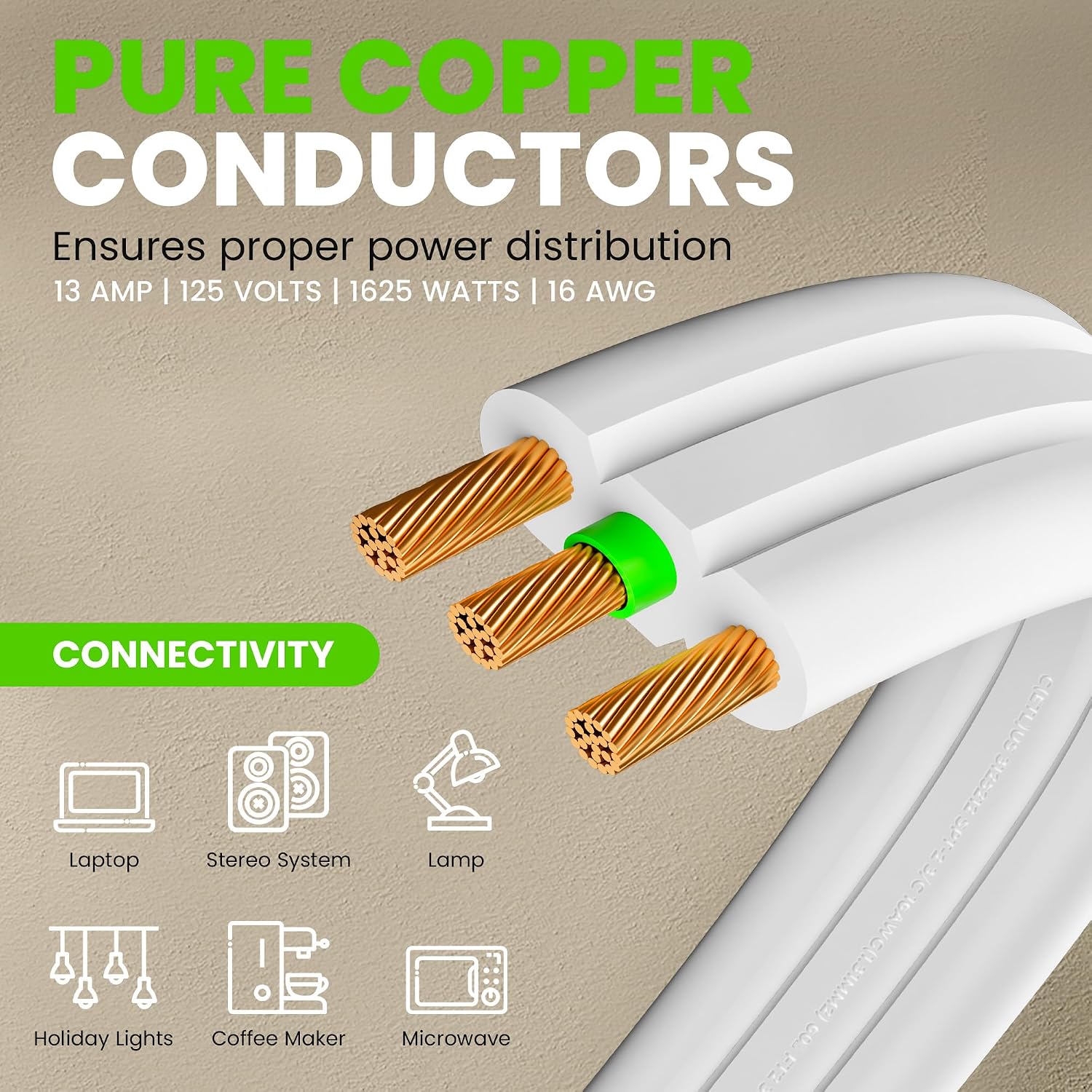 Detalle de GEARit Extension Cord 8 Feet