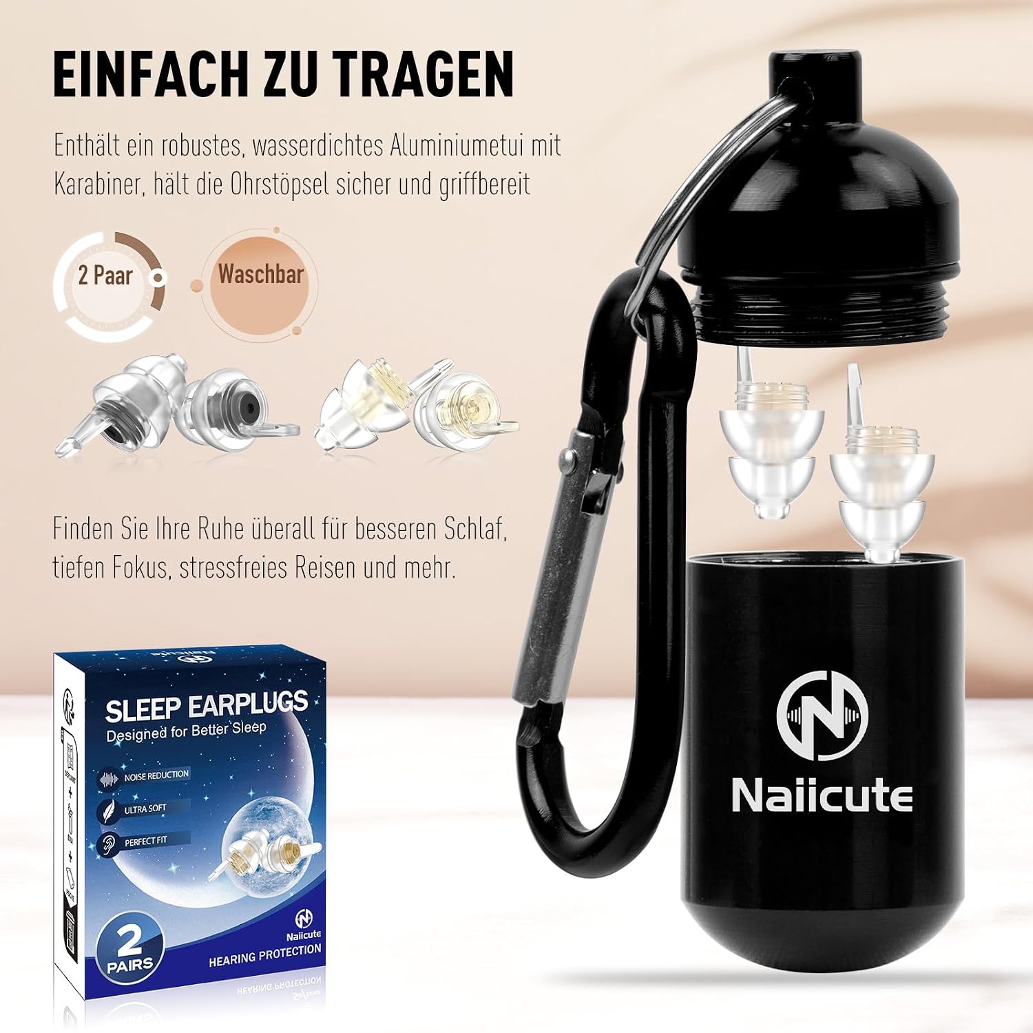 Thumbnail 6 de Naiicute Ohrstöpsel zum Schlafen 31 dB