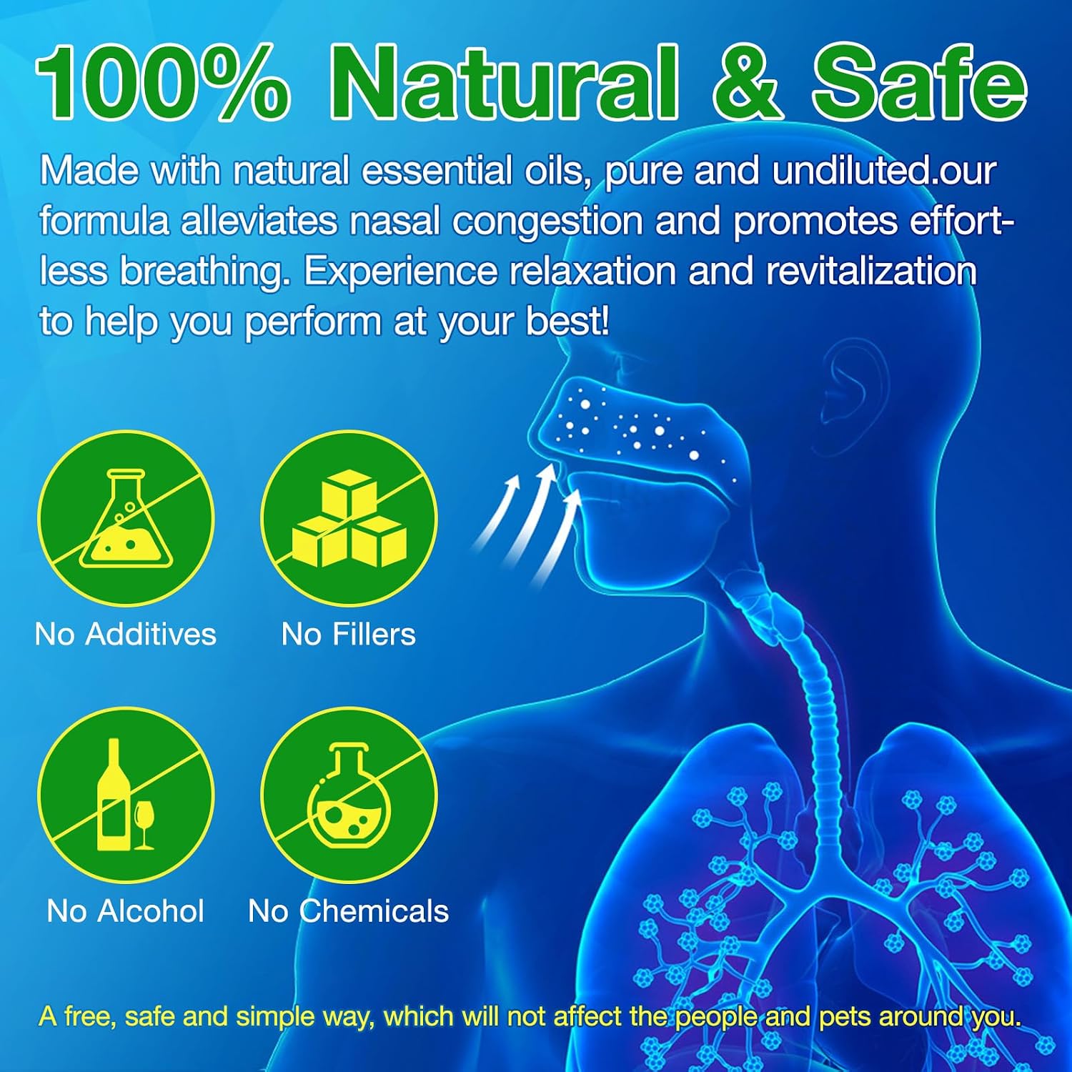 Detalle 1 de Nasal Stick Inhalierstift 4 Pack fürs freie Atmen