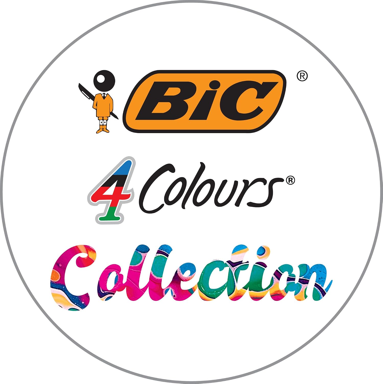 Thumbnail 3 de BIC 4 Couleurs Décors Messages ou Collection Botanique et Tie and Dye – Stylos-bille 4 couleurs, pointe moyenne 1,0 mm, Rouge, boîte réutilisable de 6