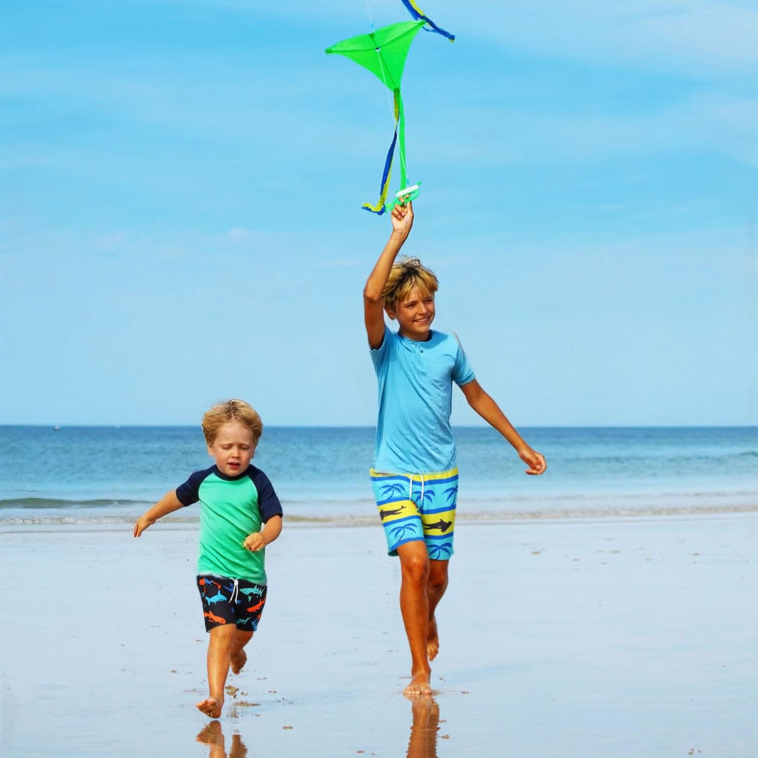 Thumbnail 2 de GENTABY Boys Swimming Shorts: Quick-Dry Patterned Board Shorts for 3–14 Years