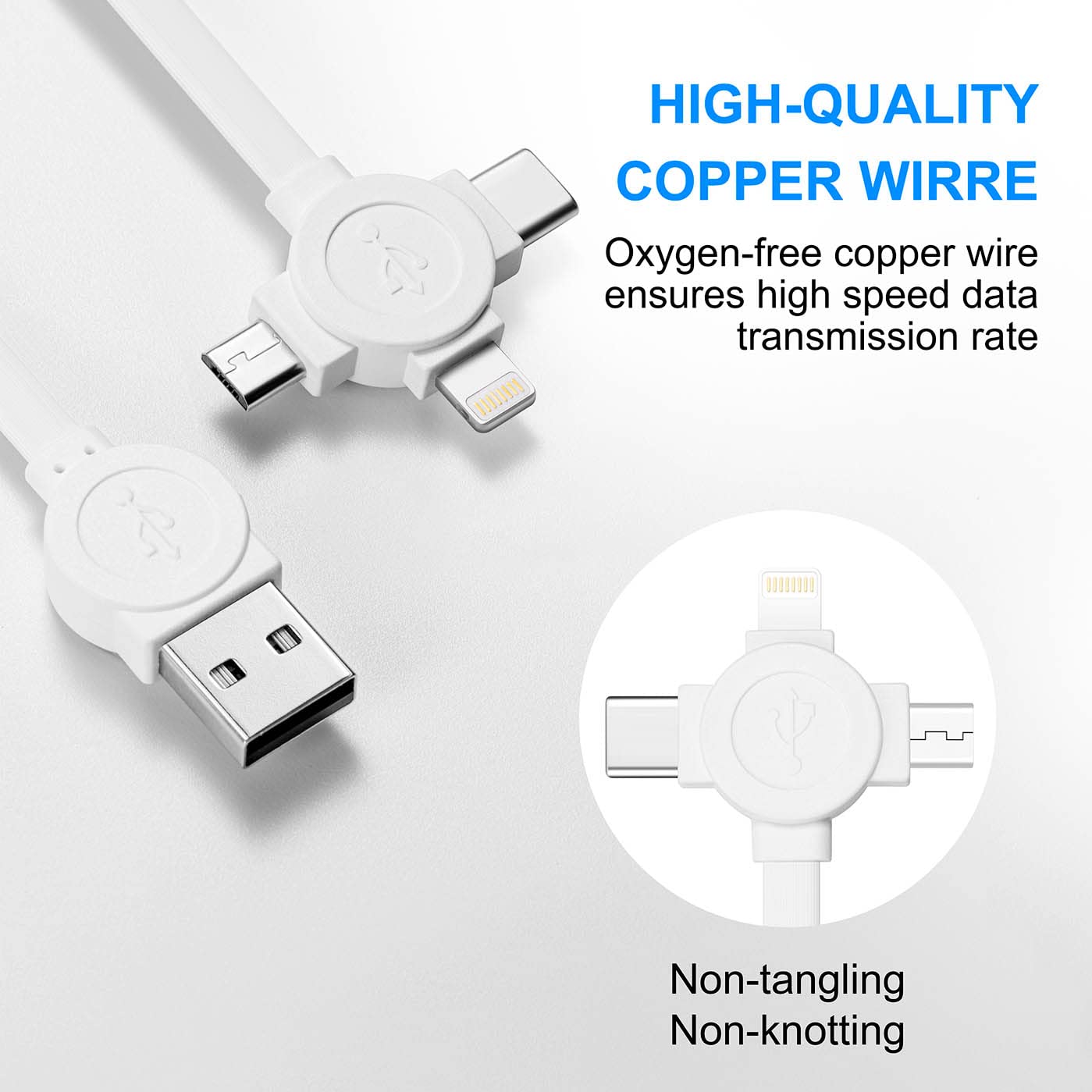 Thumbnail 5 de 3 in 1 Retractable Cable 1m