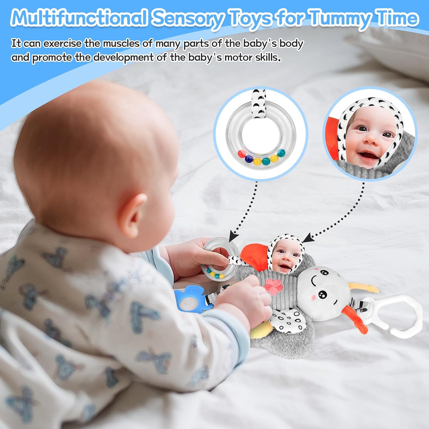 Thumbnail 4 de Butterfly Baby Pram Toy 0-6 Months