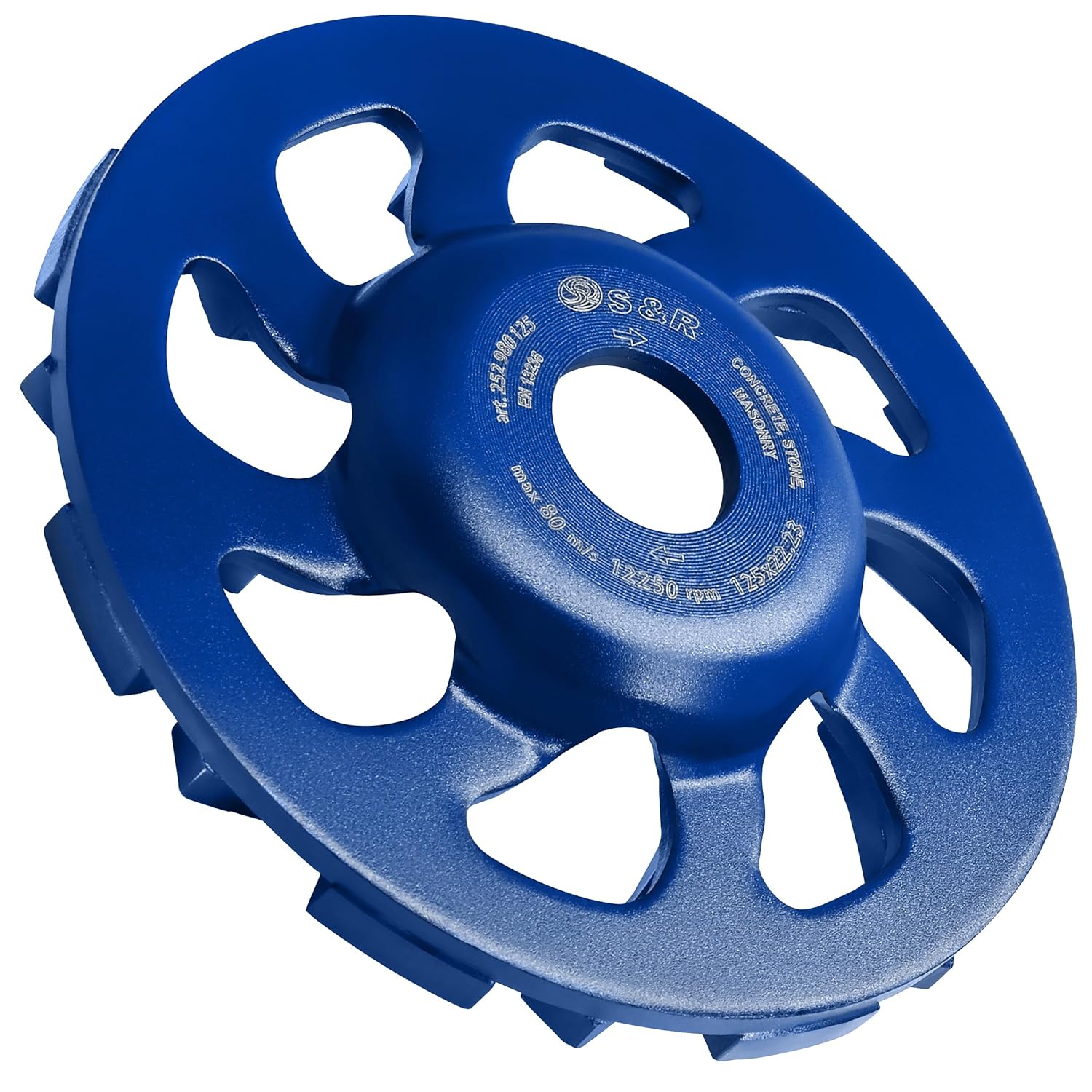 Detalle 2 de S&R Disque Diamant 125 pour Meuler le Béton – 2 rangées diamantées, diam. 125 mm