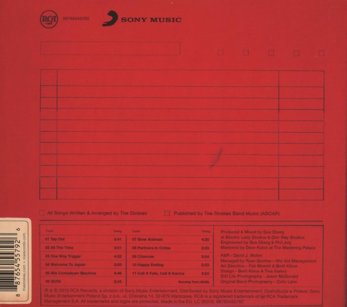 Detalle 2 de ザ・ストロークス COMEDOWN MACHINE 5作目のスタジオアルバム・全11曲収録