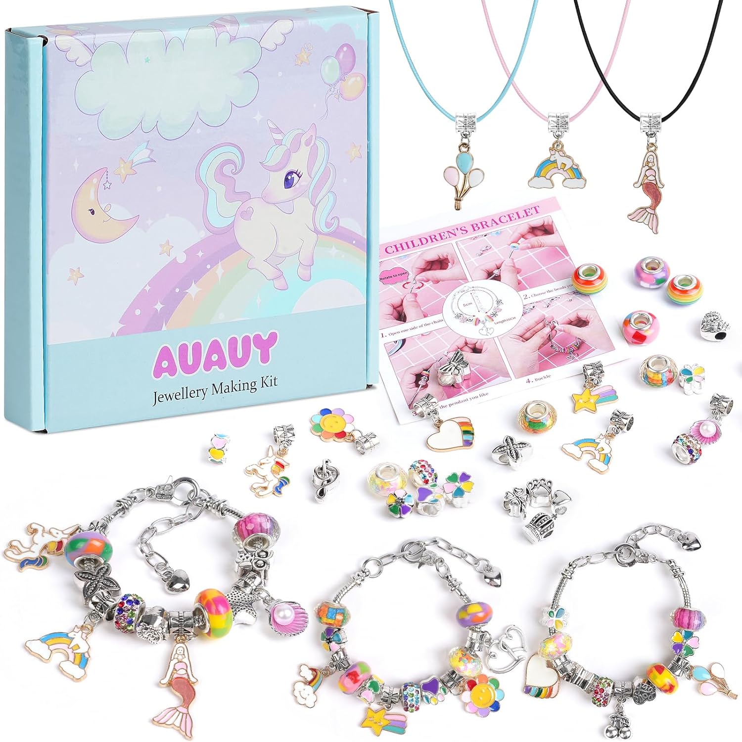 Kit braccialetti DIY bambina AUAUY 5 anni