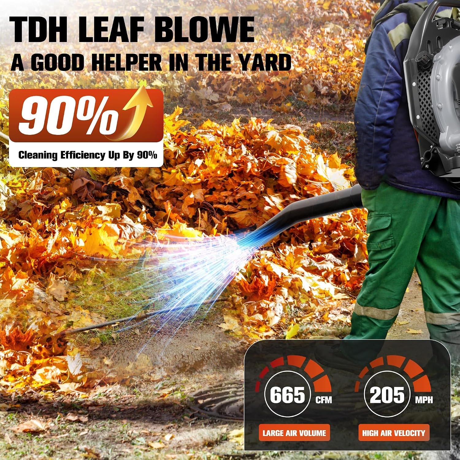 Thumbnail 2 de TDH Backpack Leaf Blower 63CC