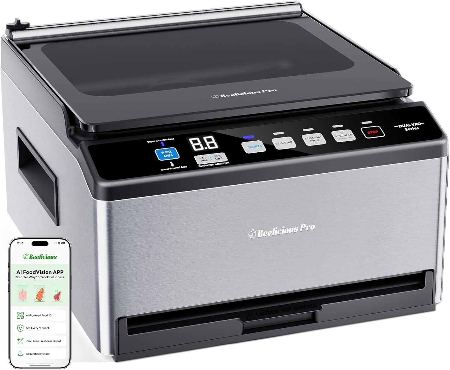Detalle de DualCore CVS101 Chamber Vacuum Sealer for Liquids & Sous Vide