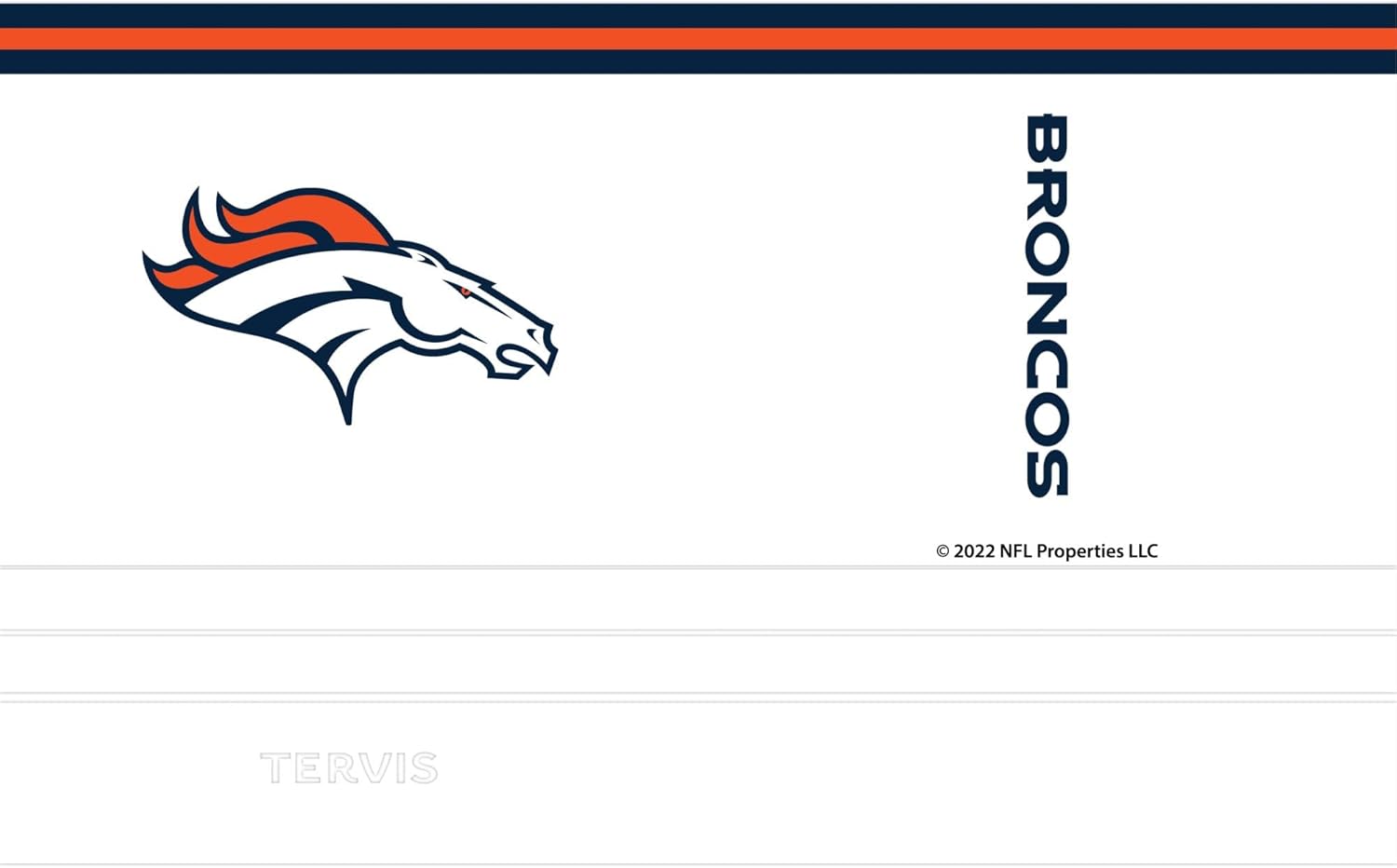 Detalle 2 de Tervis Traveler NFL Denver Broncos Arctic Triple Insulated 20oz Tumbler Travel Cup (Stainless Steel)
