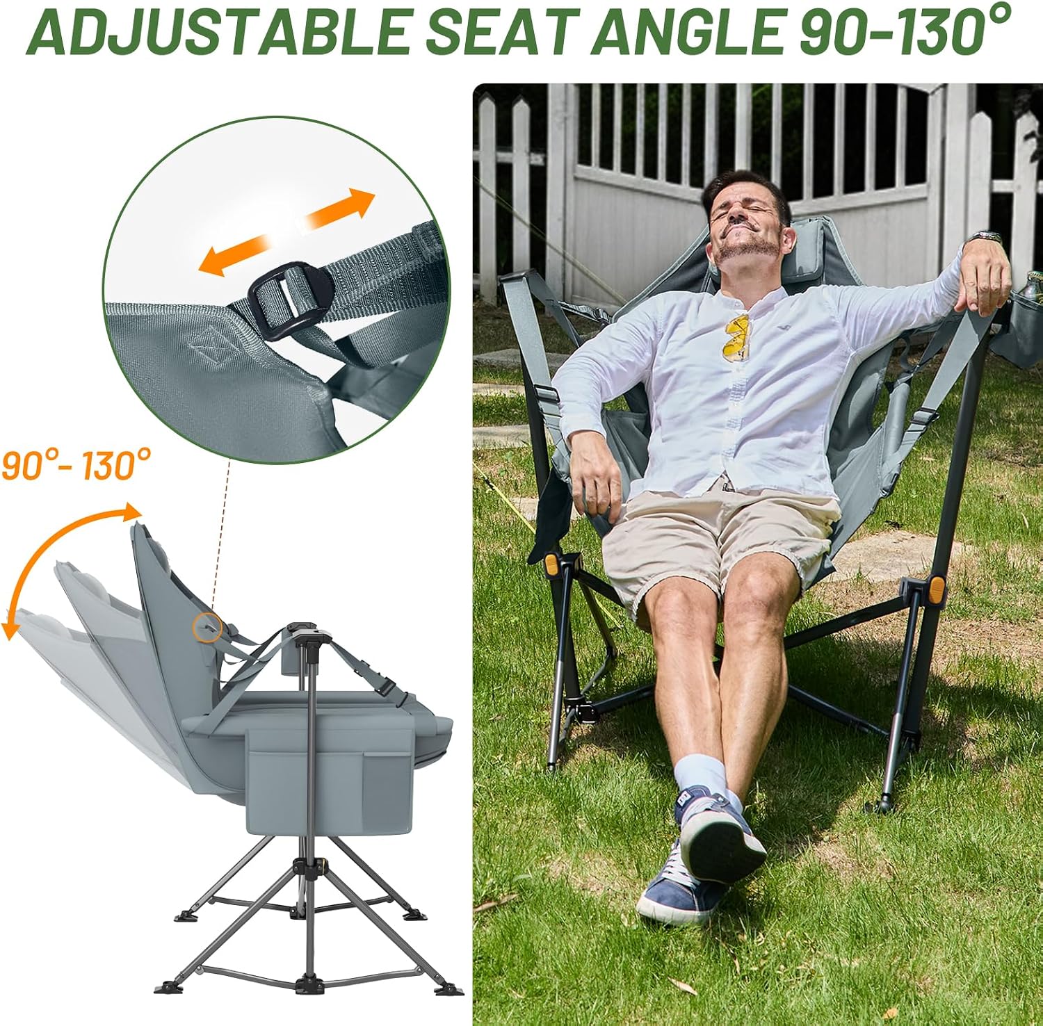 Detalle de Timber Ridge Hammock Camping Chair, 31.5-Inch Seat