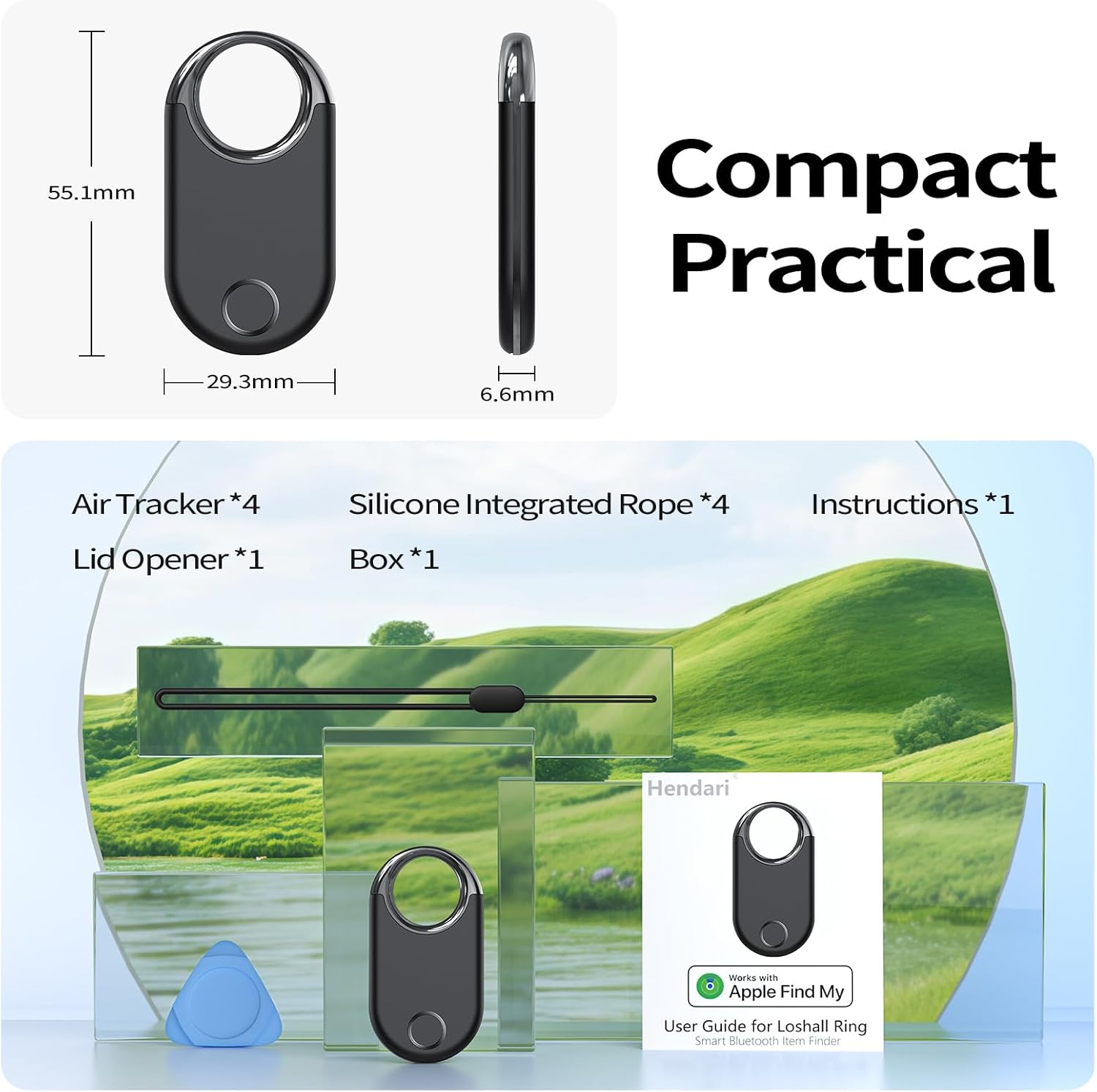 Thumbnail 5 de Smart Air Tags Bluetooth Tracker Finder 4 pezzi