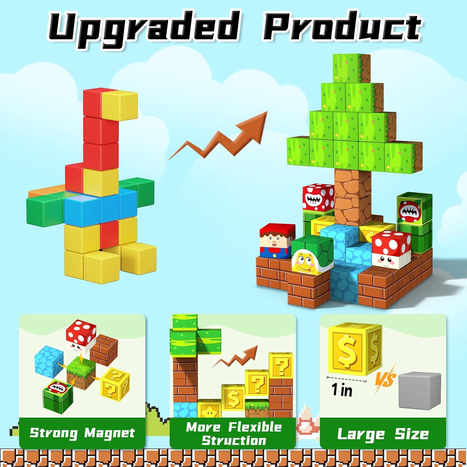 Thumbnail 5 de obakaer Magnetic Blocks 54PC