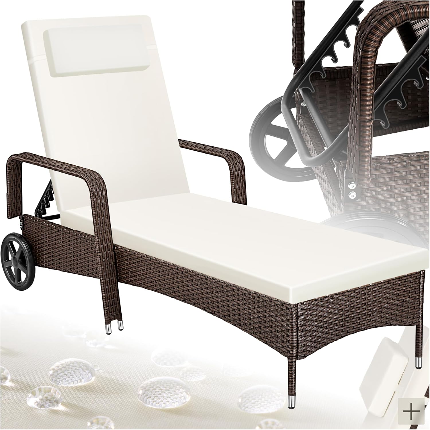 tectake Tumbona Chaise Longue 6 posiciones